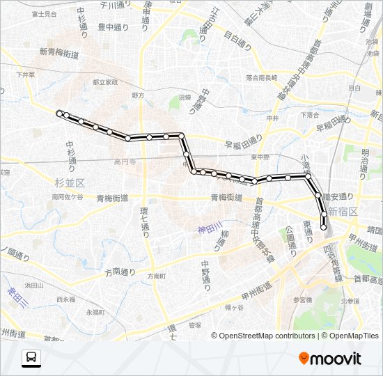 宿０４ Bus Line Map
