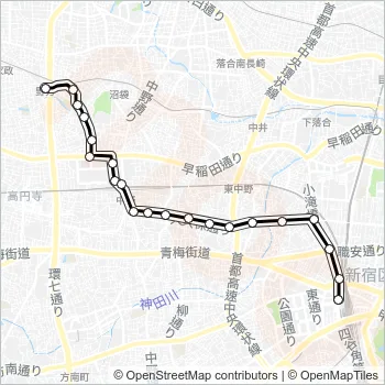 宿０５ Bus Line Map
