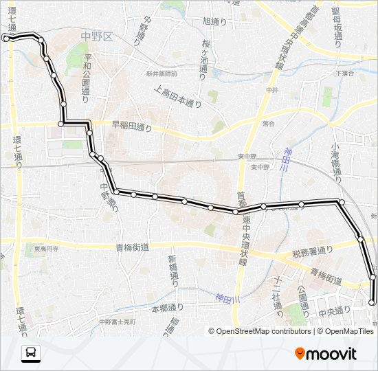 宿０５ Bus Line Map