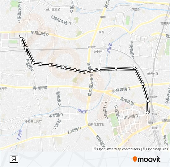 宿０５ Bus Line Map