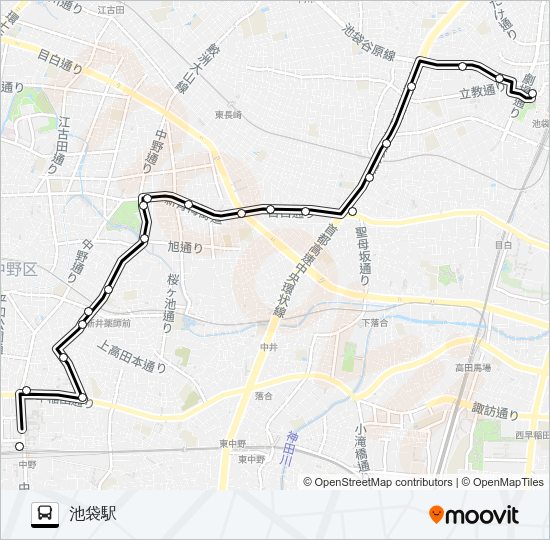 池１１ Bus Line Map