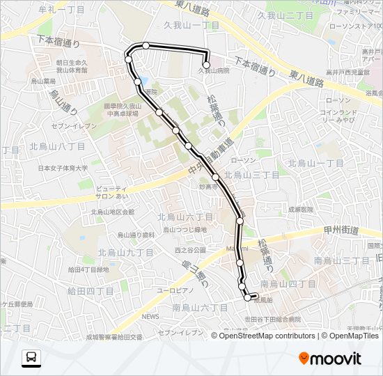 烏０１ Bus Line Map
