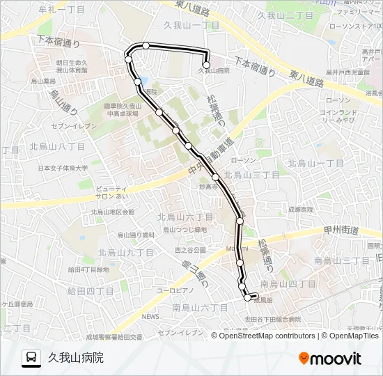烏０１ バスの路線図