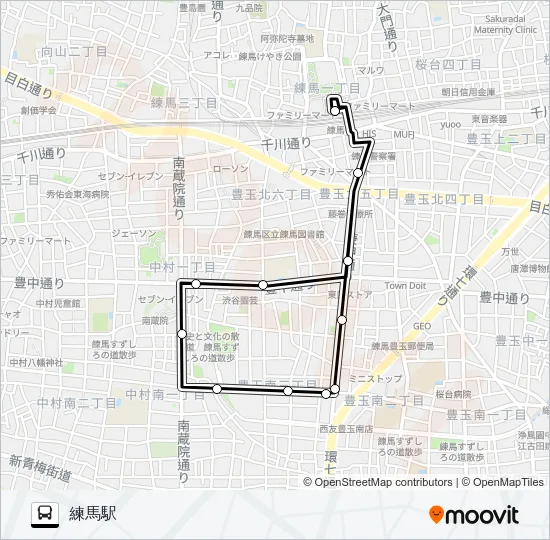 練２１ Bus Line Map