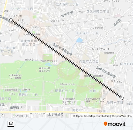 花２０ Bus Line Map