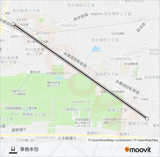 花２０ バスの路線図