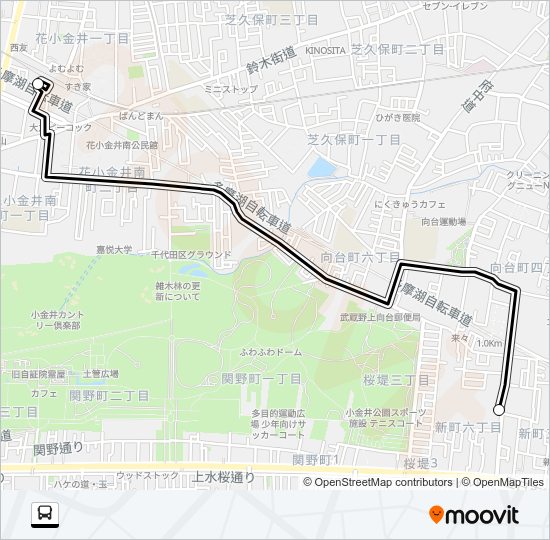 花２０ Bus Line Map