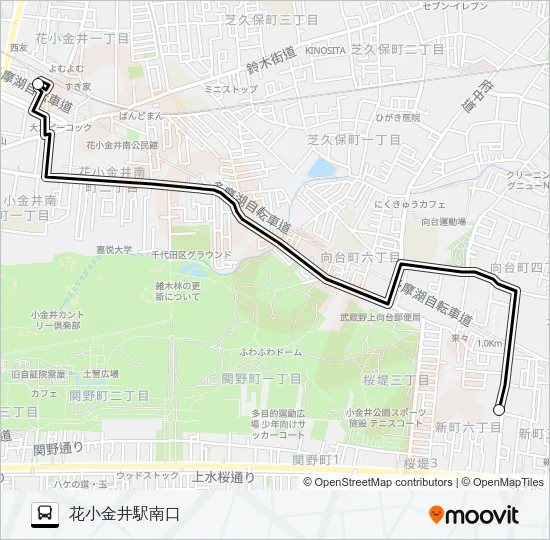 花２０ Bus Line Map