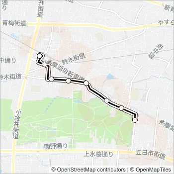 花２１ Bus Line Map