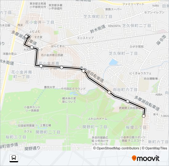 花２１ Bus Line Map