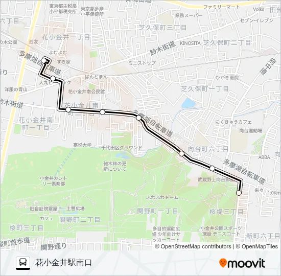 花２１ Bus Line Map