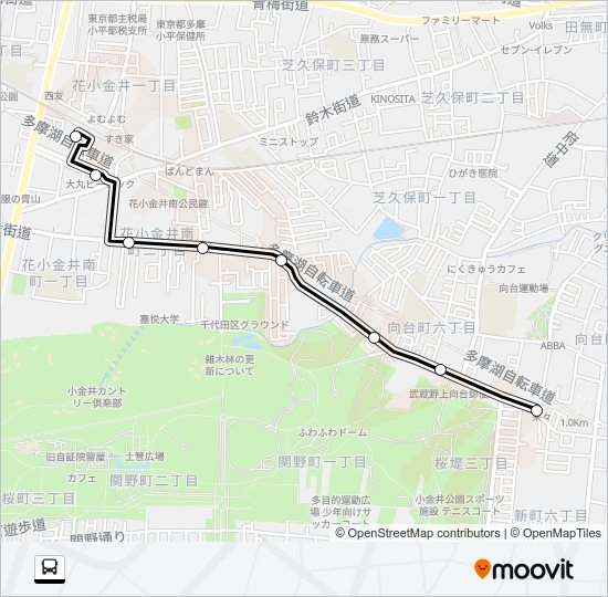 花２１ Bus Line Map