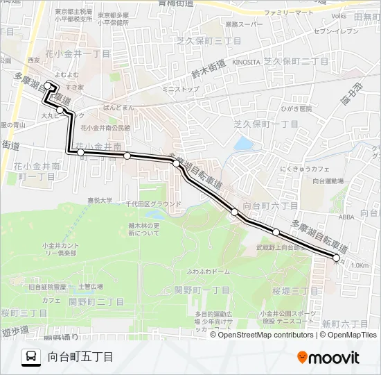 花２１ Bus Line Map