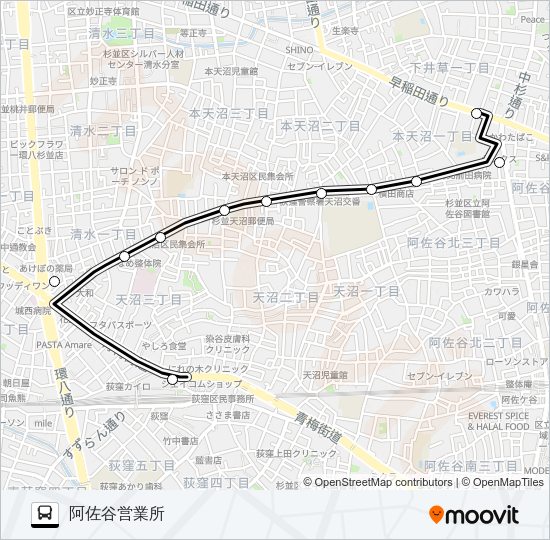 荻０４ Bus Line Map