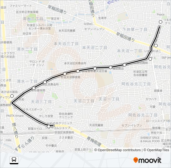 荻０５ Bus Line Map