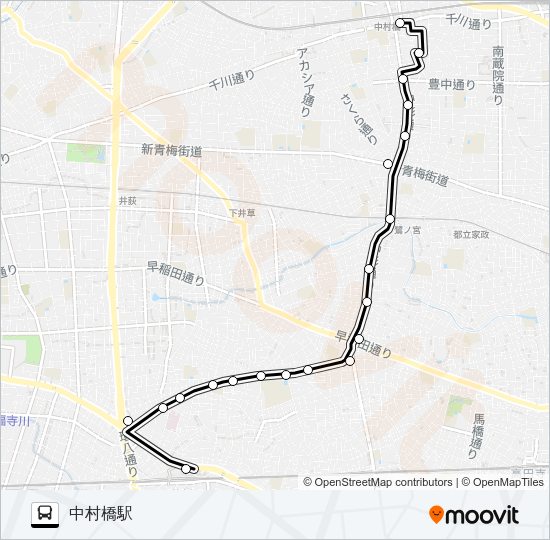 荻０６ Bus Line Map