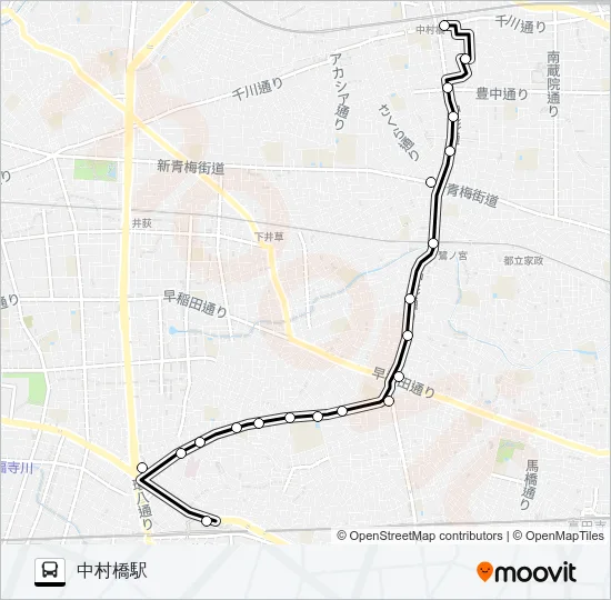 荻０６ バスの路線図