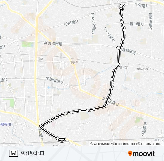 荻０６ Bus Line Map