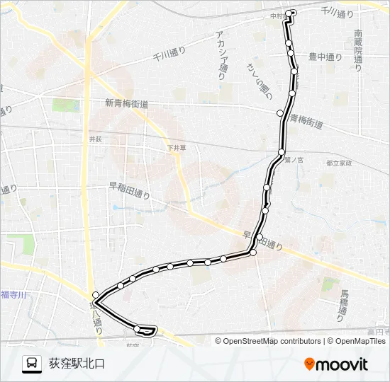 荻０６ Bus Line Map