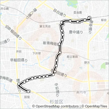 荻０７ Bus Line Map