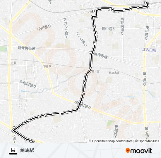 荻０７ Bus Line Map