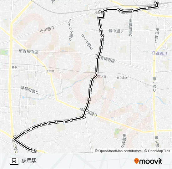 荻０７ Bus Line Map