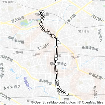 荻１１ Bus Line Map