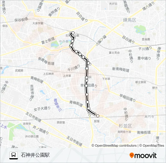 荻１１ バスの路線図