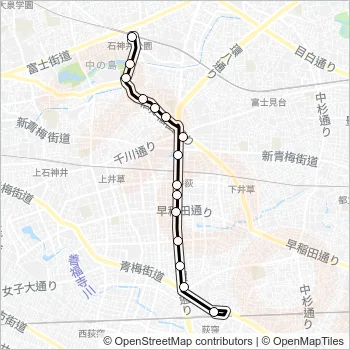 荻１１ Bus Line Map