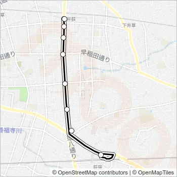 荻１２ Bus Line Map