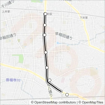荻１２ Bus Line Map