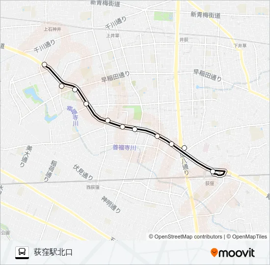 荻３０ Bus Line Map