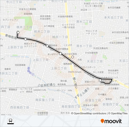 荻３１ Bus Line Map