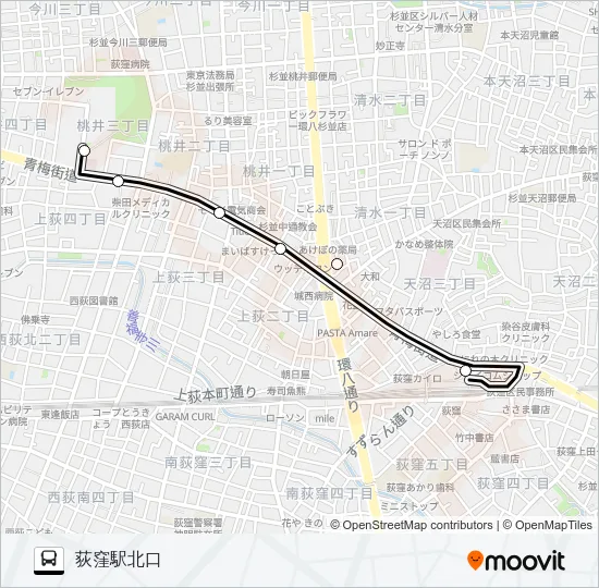 荻３１ Bus Line Map