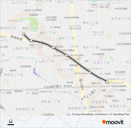 荻３１ Bus Line Map
