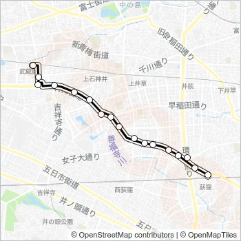 荻３２ Bus Line Map