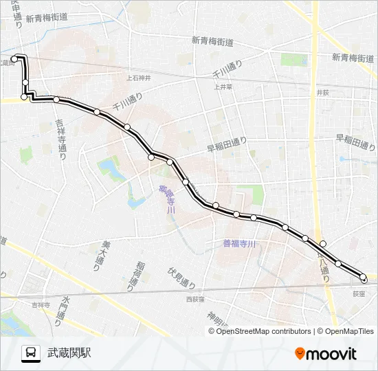 荻３２ Bus Line Map