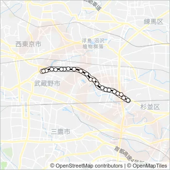 荻３３ Bus Line Map
