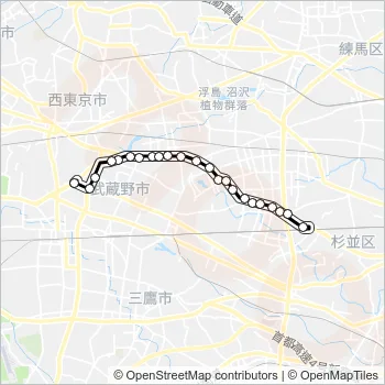 荻３５ Bus Line Map