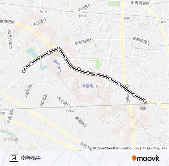 荻３６ Bus Line Map