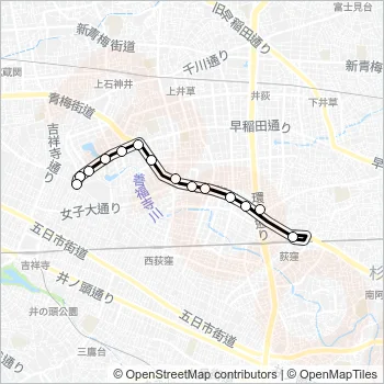 荻３６ Bus Line Map
