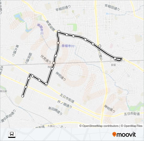 荻４０ Bus Line Map