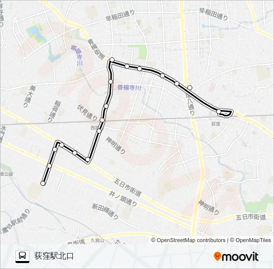 荻４０ Bus Line Map