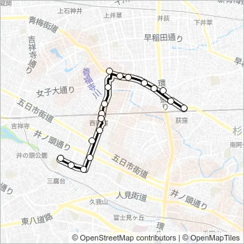 荻４０ Bus Line Map