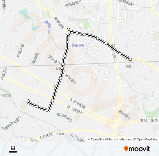 荻４０ Bus Line Map