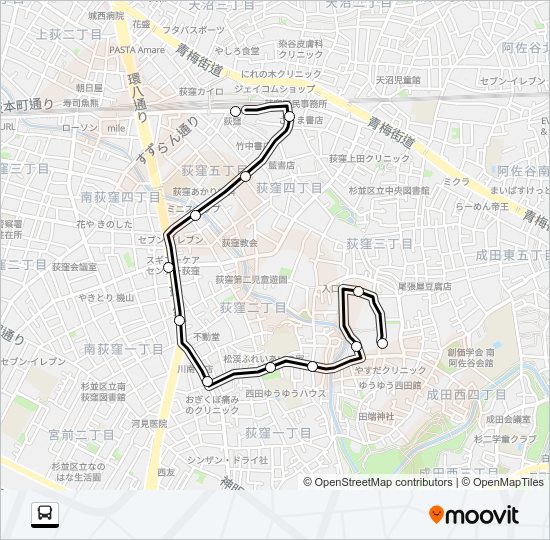 荻 Route: Schedules, Stops & Maps - (Updated)