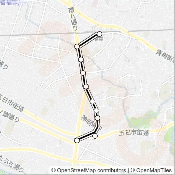 荻５６ Bus Line Map