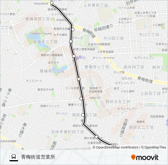 西０１ バスの路線図
