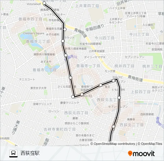 西０１ バスの路線図