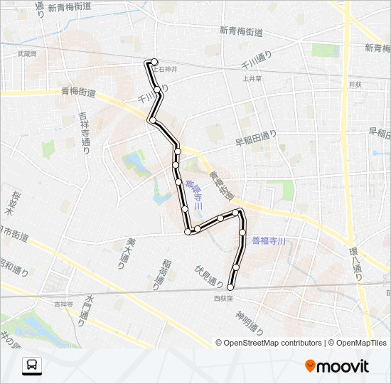 西０２ Bus Line Map